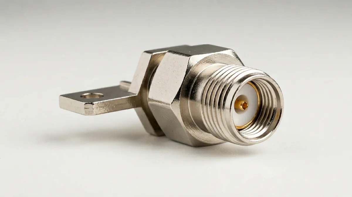 SMA female PCB edge connector
